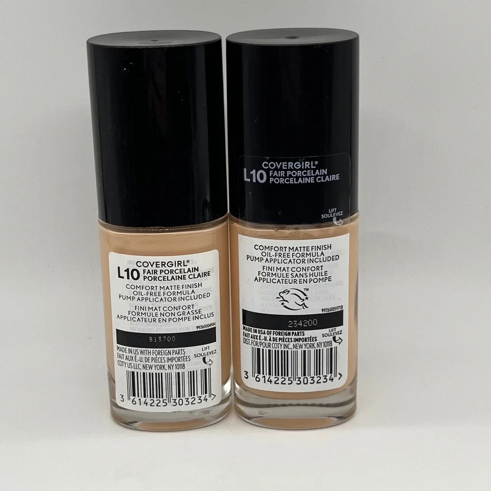 Covergirl TruBlend Matte Made Foundation‎ L10 Fair Porcelain 2 Pack Womens
